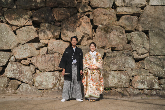 広島城でのウェディングフォト