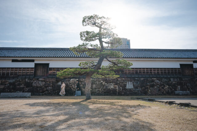 広島城でのウェディングフォト